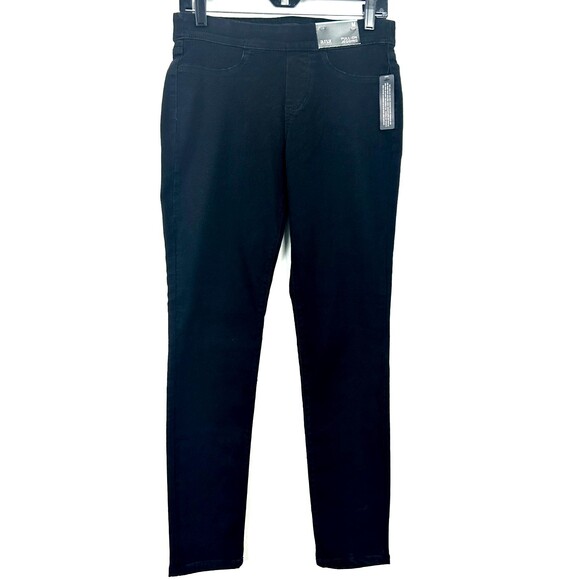 New a.n.a A New Approach Pull On Jeggings Black Denim Jeans Inseam Size M 1226N2 - Picture 4 of 12